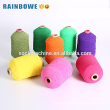 Colorful elastic polyester rubber covered yarn for socks & gloves